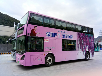 深圳双层公交车广告